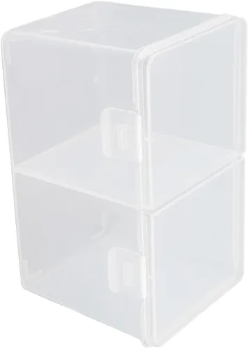 Vista 7 de Recipiente de hisopos de algodón moderno, caja de almacenamiento para almacenar almohadillas de algodón, esmalte de uñas, gel, purpurina, diamantes