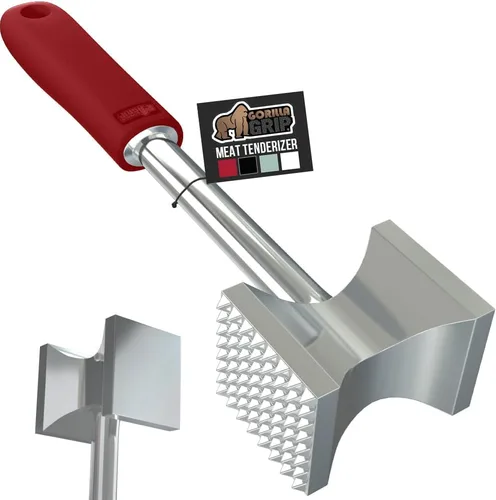 Vista 12 de GORILLA GRIP - Ablandador de carne patentado, multiuso, de doble cara, para carnes, mariscos, nueces, dulces, hielo, libra de chuleta de cerdo, sin