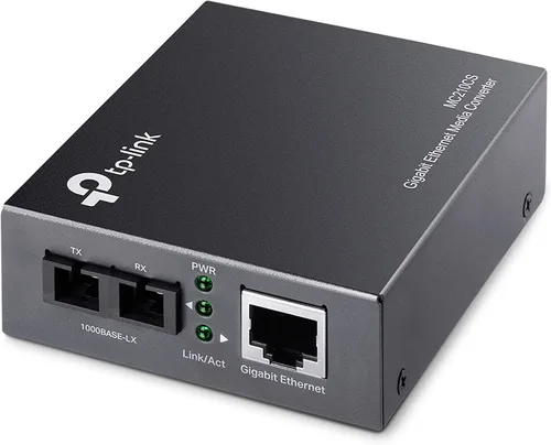 Vista 3 de TP-Link Convertidor de medios de fibra Gigabit SFP a RJ45 Convertidor de fibra a Ethernet