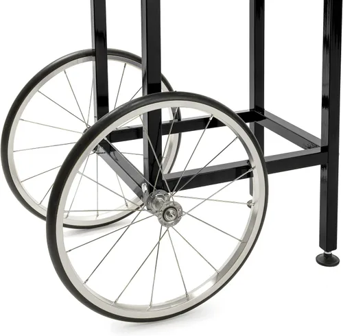 Vista 5 de Olde Midway - máquina de hacer palomitas estilo vintage, con carrito y hervidor de 6 onzas - Negro