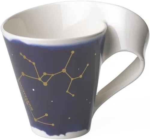 Vista 11 de Villeroy & Boch NewWave - Taza de estrellas con asa, bonita forma con motivo de acuario, porcelana premium, fabricada en Alemania, apta