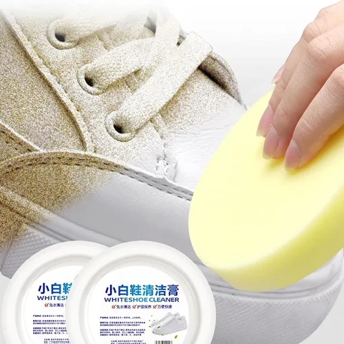 Vista 4 de Crema de limpieza de zapatos blanca Multi, blanqueamiento y amarillamiento de mantenimiento de zapatos deportivos, limpiador de zapatos de cuero