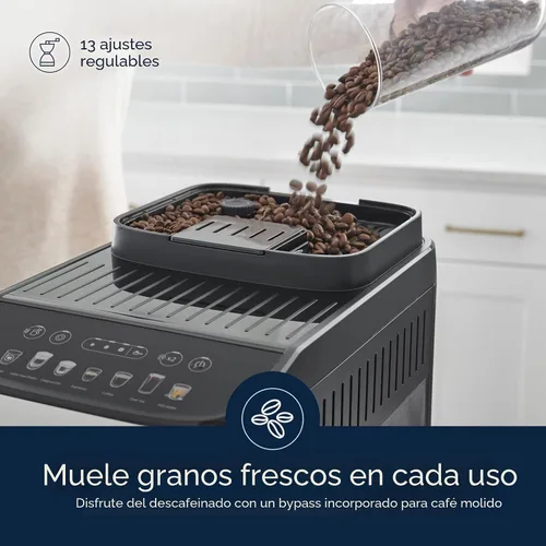Vista 5 de Máquina de café y espresso automática De'Longhi Magnifica Evo con espumador de leche automático, molinillo incorporado y función de autolimpieza