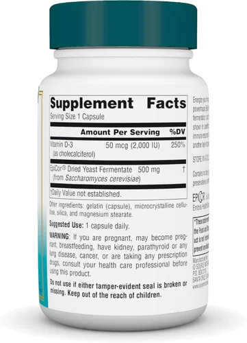 Vista 2 de Source Naturals Wellness EpiCor con Vitamina D-3 para una mayor defensa inmunológica - 30 Cápsulas