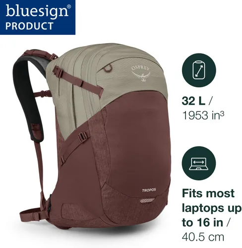 Vista 2 de Mochila para portátil Osprey Tropos, Negra