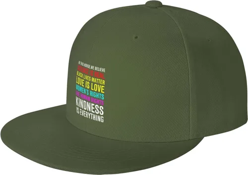 Vista 37 de Pride Flag in This House We Believe Science is Real Black Lives Matter Baseball Hats for Men Dad Hat,Black