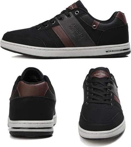 Vista 3 de ASTERO - Zapatos casuales para hombre vestido de moda antideslizante y bajo de piel sintética zapatos para caminar M