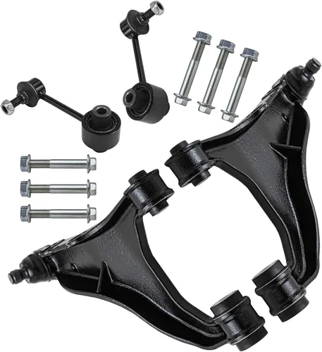Vista 213 de Detroit Axle - 4 piezas de brazos de control traseros para Ford C-Max, Focus, Mazda 3 5, Volvo C30, C70, S40, V50, 4 brazos de control superiores e