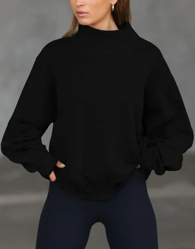 Vista 2 de Doshoop Women's Oversized Turtleneck Sweatshirt Long Sleeve Hoodies Casual Pullover Tops