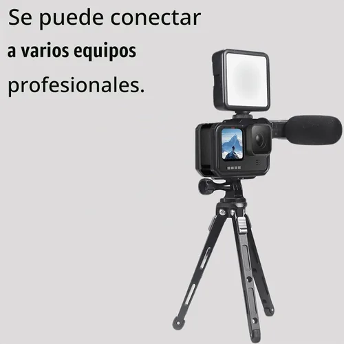 Vista 4 de Funda protectora de aluminio para GoPro Hero 13/12/11/10/9, estuches de marco duro duraderos, marco de carcasa de metal resistente con dedos
