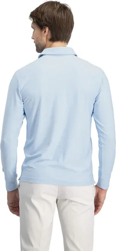 Vista 3 de Camisa de golf de manga larga Dry Fit para hombre, polo de secado rápido, UPF 30, tejido elástico