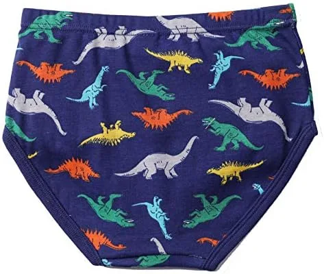 Vista 4 de Calzoncillos 100% algodón para niños pequeños, ropa interior suave de dinosaurio para niños pequeños