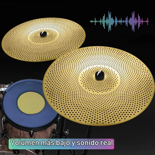 Vista 6 de Paquete de platillos de bajo volumen 14"/16"/18"/20" 5 unidades Dorado