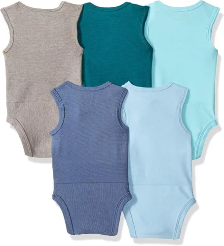 Vista 2 de Hanes unisex-baby Baby Bodysuits, Ultimate Flexy Sleeveless for Boys & Girls, 5-packbodysuit