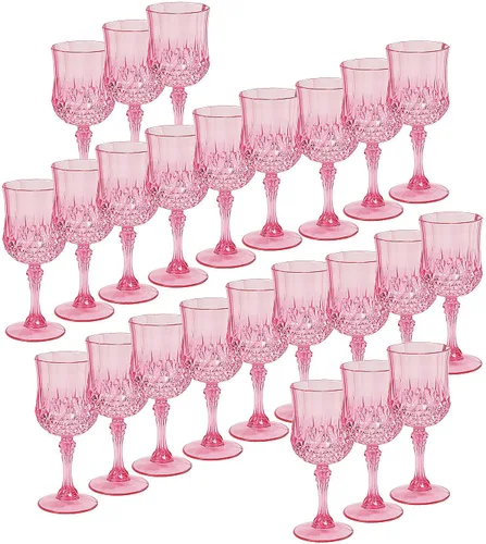 Vista 23 de Fun Express Copas de vino de plástico sin BPA con estampado ámbar, 12