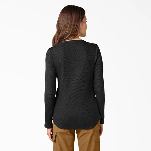 Vista 2 de Dickies Camisa Henley de manga larga con 3 botones para mujer