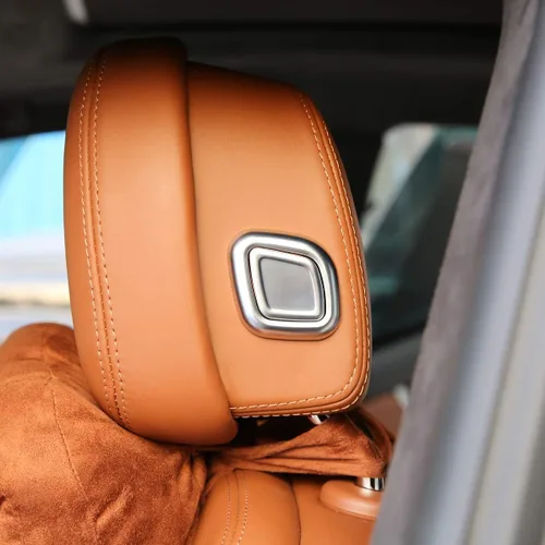 Vista 3 de YIWANG ABS cromo asiento cabeza almohada cromo cubierta 4 unids para Maserati Levante para Quattroporte