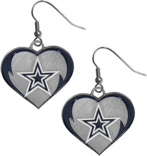 Vista 15 de Siskiyou NFL unisex-adult Heart Dangle Earrings