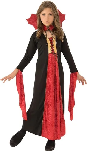 Vista 2 de Rubies Disfraz de vestido de vampiresa gótica, para niñas., M, Multicolor