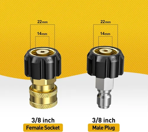 Vista 6 de EVEAGE Manguera de lavado a presión de 3/8" 7.6 m, 33,100 kPa Grado industrial con trenzado de alambre de acero y revestimiento de goma sintética