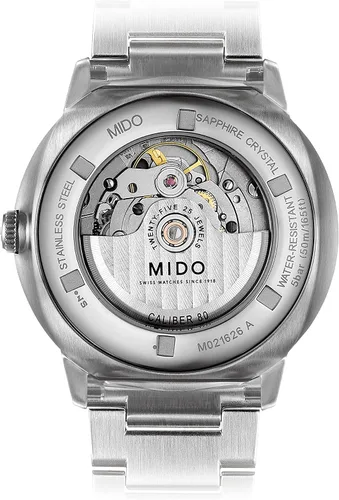 Vista 3 de Mido Commander Big Date - Reloj automático suizo para Hombre - Esfera plateada - Caja de 1.654 in - M0216261103100, plateado, Reloj automático