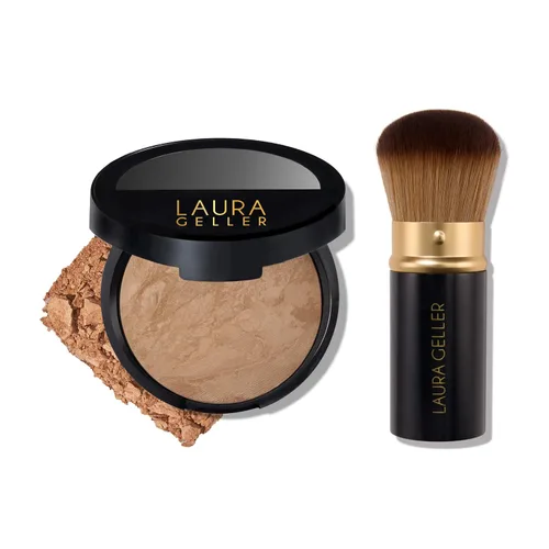 Vista 14 de Laura Geller New York Baked Balance-n-Brighten - Base con corrector y brocha Kabuki, porcelana