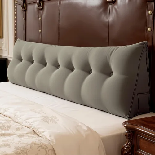 Vista 13 de WOWMAX Almohada ergonómica para cabecero para cama de tamaño matrimonial, almohadas tapizadas multifuncionales para cabecero, tableros portátiles