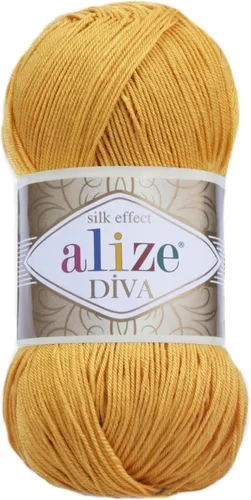 Vista 5 de Alize Diva Silk Effect 100% hilo acrílico de microfibra, 1 madejas de bola de 3.53 oz 383yds color (1 - crema)
