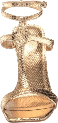 Vista 2 de GUESS Tacones de cuña Bacio metálicos con correa en T para mujer