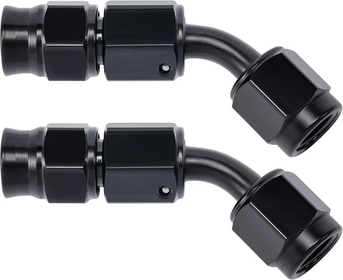 Vista 21 de EVIL ENERGY 3AN PTFE manguera extremo montaje 90 grados negro para manguera de PTFE solamente 2PCS