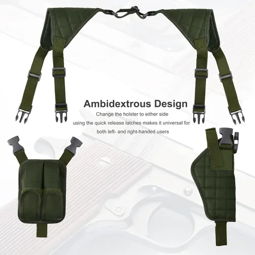 Vista 3 de Funda de hombro Xaegistac Airsoft Funda de hombro vertical general ajustable para la mayoría de tipos de pistolas Durable Airsoft Holsters