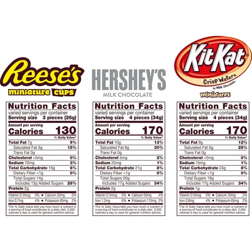 Vista 2 de Hershey's, Kit Kat, & Reese´s Paquete variado de chocolates a granel para el Día de San Valentín