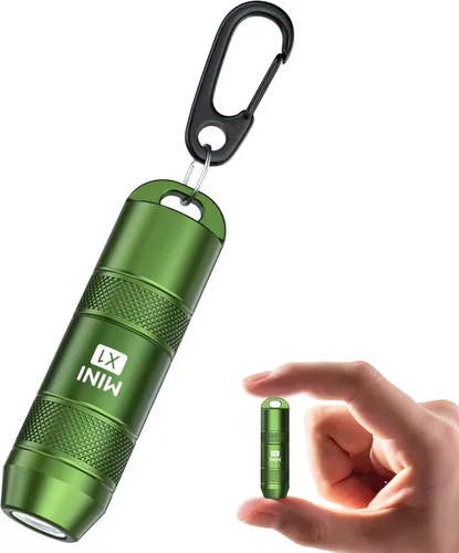 Vista 10 de Mini linterna de llavero X1, linterna magnética recargable USB-C con interruptor de extracción, linterna EDC de bolsillo ultra compacta con base