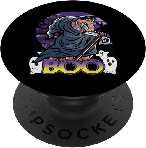 Vista 6 de Chow Chow Happy Halloween Costume Grim Reaper PopSockets MagSafe PopGrip for iPhone
