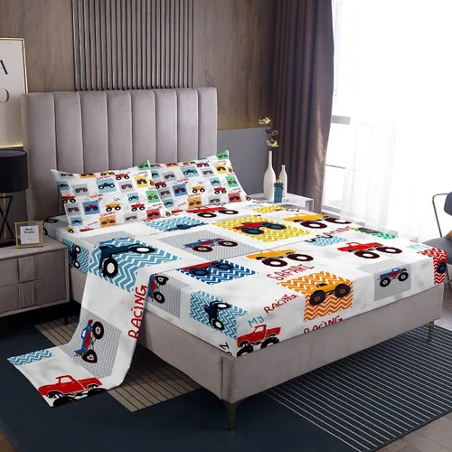 Vista 29 de Feelyou Cat Bed Sheets Set Twin Size Halloween Themed Bed Set Trick or Treat Deep Pocket Fitted Sheet Scaredy Cat Breathable Soft Lightweight
