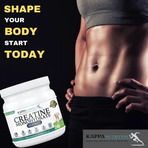 Vista 4 de Kappa Nutrition Monohidrato de creatina en polvo, fórmula de aminoácidos puros, apoya la fuerza muscular, la energía celular y el enfoque mental*