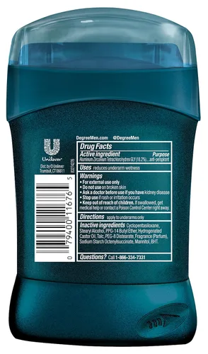 Vista 2 de Degree Dry Protection Antitranspirant & Cool Rush desodorante en barra para hombres, 1.7 onzas