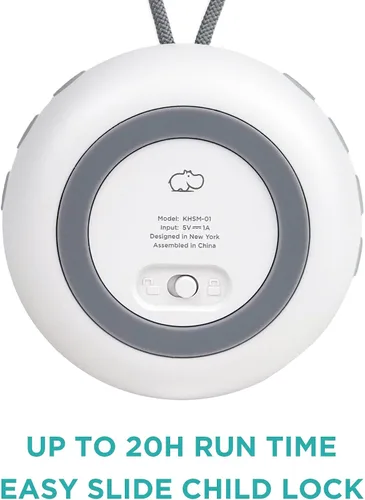 Vista 6 de LittleHippo Máquina de ruido blanco Máquina de sonido portátil para bebés, niños, adultos Chupete para dormir 19 sonidos relajantes Batería