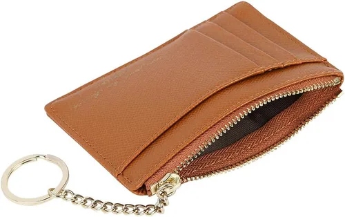Vista 4 de Cartera minimalista para mujer, 8 tarjetas, monedero, monedero, bolsillo frontal, Casual