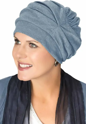 Vista 16 de Trinity Turbante 100% algodón - ¡3 estilos en uno! Sombreros encorvados para quimioterapia, para pacientes con cáncer.