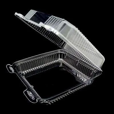 Vista 2 de Durable Packaging Contenedor de plástico transparente con bisagras de 9 x 9 x 3 pulgadas (paquete de 25)