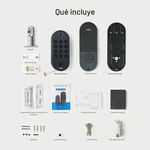 Vista 10 de Tapo - Cerradura inteligente de puerta con cerradura de perilla Wi-Fi - Reconocimiento de huellas dactilares, botones táctiles sin llave y monitoreo