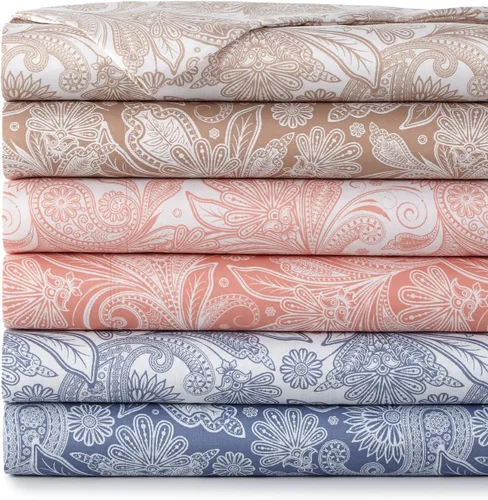 Vista 222 de Southshore Fine Living, Inc. Colección Winter Brush, juego de sábanas de 3 piezas para cama individual, sábana bajera con bolsillo profundo de 14
