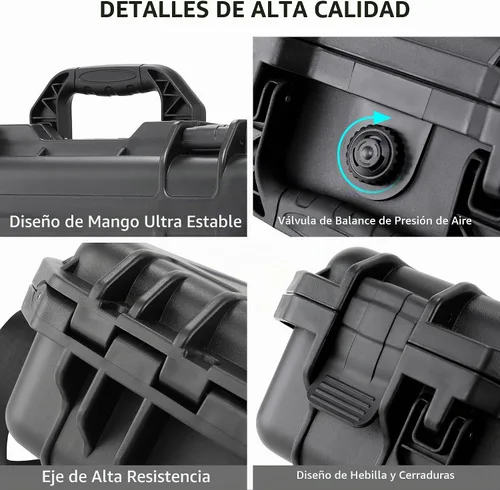 Vista 3 de Mini 4K caso, IP67 resistente al agua duro viaje transporte caso para DJI Mini 4K/2/2 SE Fly More Combo Drone y accesorios