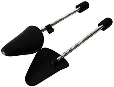Vista 2 de UPSTORE 4 pares negros de plástico ajustable para hombre, zapatos para adultos, soporte para botas, soporte práctico, portátil, soporte de zapatos