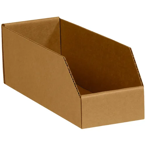 Vista 28 de Box USA BBINBIN29K Cajas de contenedores de tapa abierta, 2" x 9" x 4-1/2", kraft (paquete de 25)