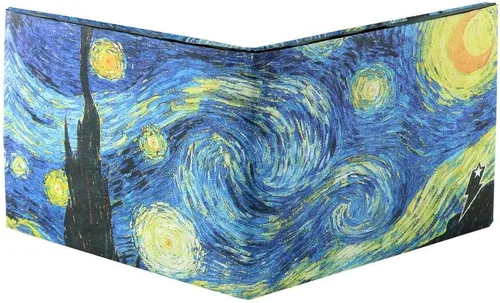 Vista 20 de SUPERVEK Cartera de papel: cartera delgada vegana, delgada, resistente al desgarro y al agua para hombre, The Great Wave, Regular