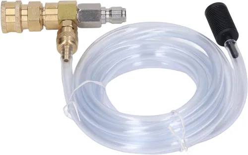 Vista 6 de Kit de inyector químico con inyector descendente ajustable de acero inoxidable de latón, tubo de 9 8 pies, 5000 PSI para juegos de herramientas
