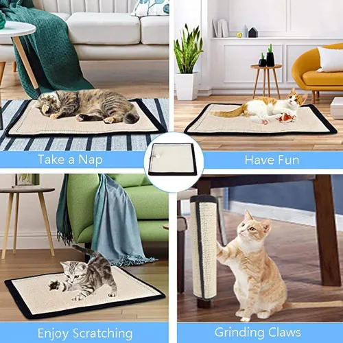 Vista 5 de Protector de sofá de sisal natural para gatos, protector de sofá de sisal natural, protector de muebles, protector de sofá, protector de esquinas