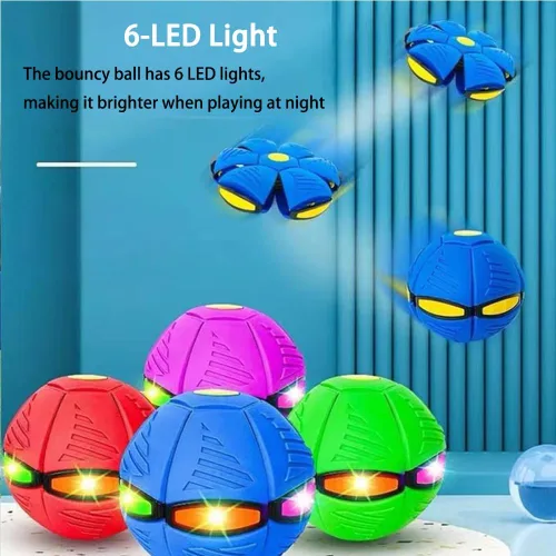 Vista 3 de Magic Bouncy Ball - Pelota inflable para niños, tira un disco y atrapa una bola, pelota de fútbol para interiores y exteriores, transformación
